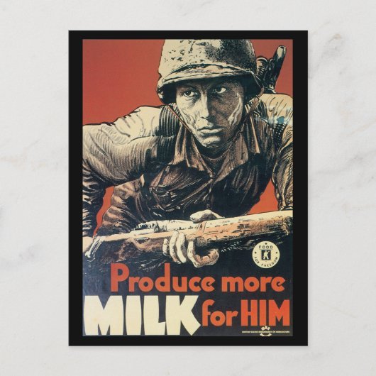 Weltkrieg Postkarten, US Dairy Assoc. Postkarte (Vorderseite)