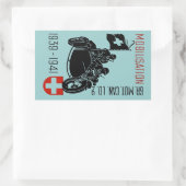 Weltkrieg Rechteckiger Aufkleber (Tasche)