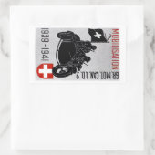 Weltkrieg Rechteckiger Aufkleber (Tasche)