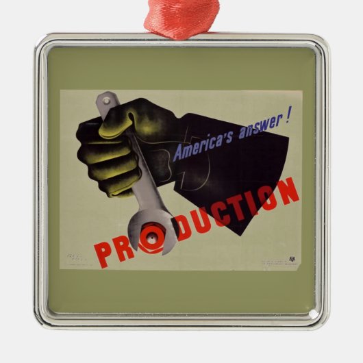 Weltkrieg Vintage Poster Ornament (Vorne)