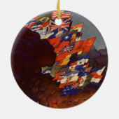 Weltkrieg Vintage Poster Ornament (Hinten)