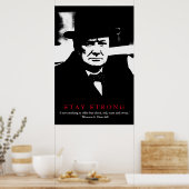Weltkrieg Zitat Winston Churchill Motivierend Pop Poster (Küche)