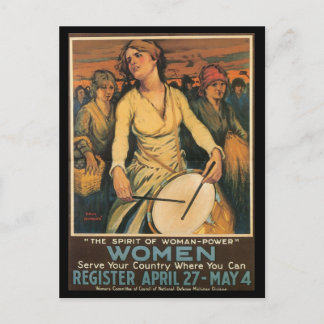 Weltkrieg zwischen Frauen und Powern Postkarte