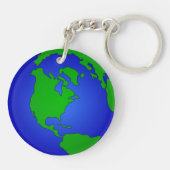 Weltkugel-Bild-Schlüsselkette Schlüsselanhänger (Rückseite)