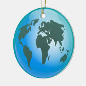 Weltkugel Keramik Ornament (Links)