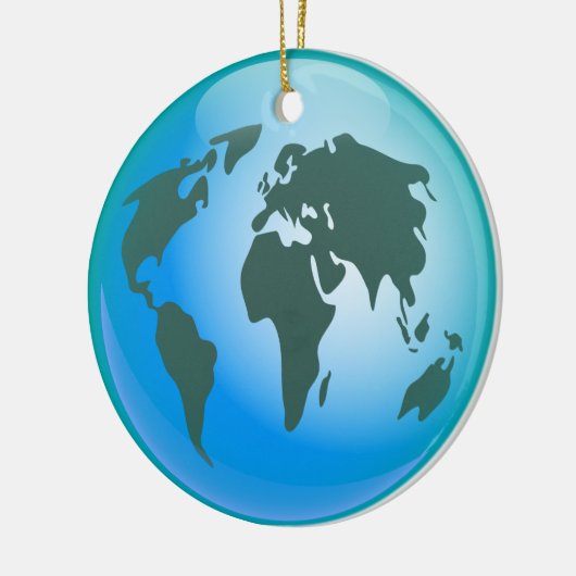 Weltkugel Keramik Ornament (Links)