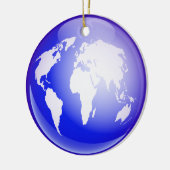 Weltkugel Keramikornament (Links)