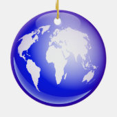 Weltkugel Keramikornament (Hinten)