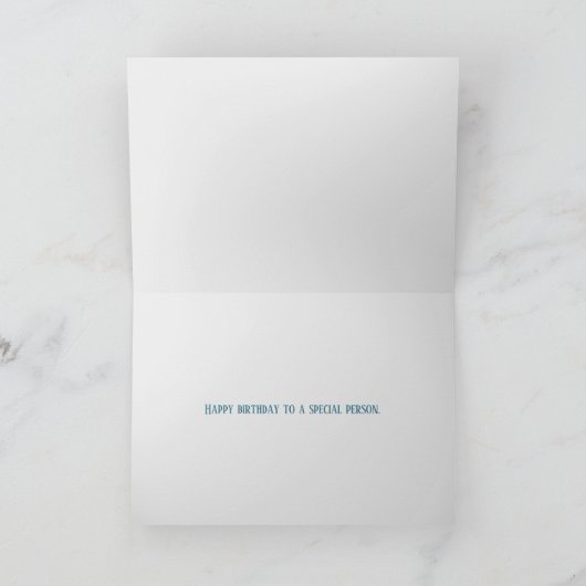 Weltkugel mit Wolkengeburtstag Karte (Innenseite)