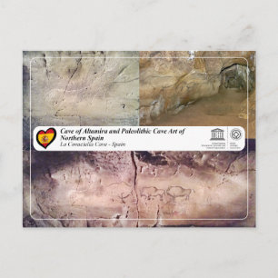 Weltkulturerbe der UNESCO - La Covaciella Höhle Postkarte