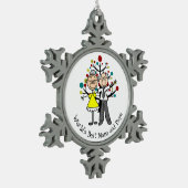 Weltkulturerbe der Unesco Schneeflocken Zinn-Ornament (Links)