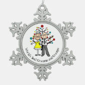 Weltkulturerbe der Unesco Schneeflocken Zinn-Ornament (Vorderseite)