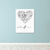 Weltkunsthochzeit 1. Jubiläum Leinwanddruck (Insitu (Holzboden))