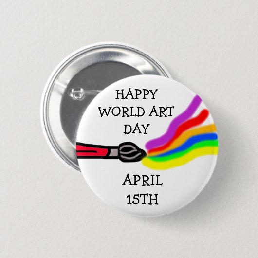 Weltkunsttag, 15. April Button (Vorne & Hinten)