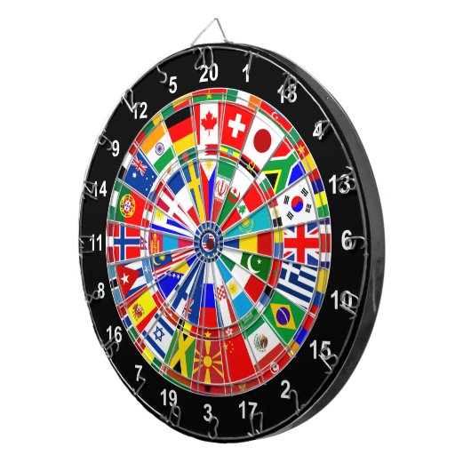 WeltLandesflaggepfeil-Brettspiel-Reise Stiere-e Dartscheibe (Vorderseite rechts)