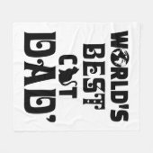 Weltlands bester Cat-Vater Fleecedecke (Vorderseite (Horizontal))