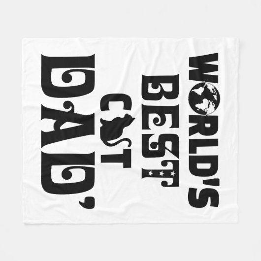 Weltlands bester Cat-Vater Fleecedecke (Vorderseite (Horizontal))