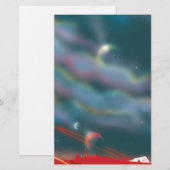 Weltlandschaft der Alien Briefpapier (Vorne/Hinten)