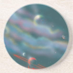 Weltlandschaft der Alien Getränkeuntersetzer