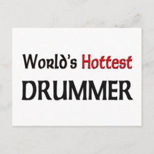 Weltlärm heißer Drummer Postkarte