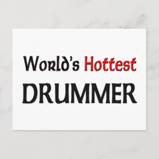 Weltlärm heißer Drummer Postkarte (Vorderseite)