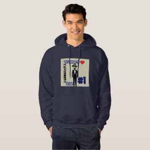 Weltläufiger Vater #1 Navy Hoodie