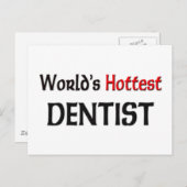Weltläufigste Zahnärztin Postkarte (Vorne/Hinten)