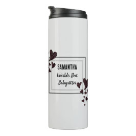 Weltlds Best Babysitter Hearts Childcare Kindermäd Thermosbecher