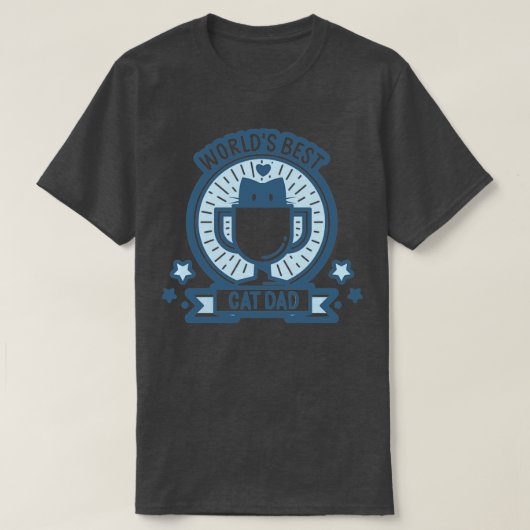 Weltlds Best Cat Vater5 T-Shirt (Design vorne)