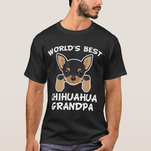 Weltlds Best Chihuahua Grandpa Dog Granddog T-Shirt (Vorderseite)