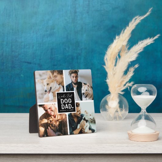 'Weltlds Best Dog Vater' Foto Collage Plaque Fotoplatte (InSitu)