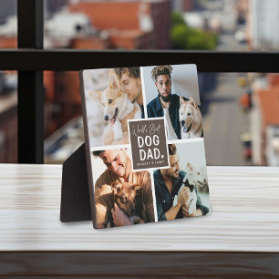 'Weltlds Best Dog Vater' Foto Collage Plaque Fotoplatte