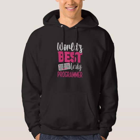 Weltlds Best Lady Programmer IT Tech Grils entwick Hoodie (Vorderseite)