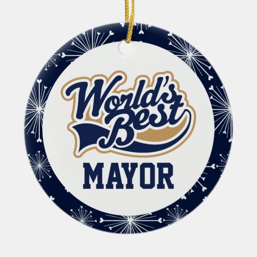 Weltlds Best Mayor Apprecife Geschenk Keramik Ornament (Vorne)
