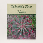 Weltlds Best Nana Desert Pflanze Red Barrel Cactus Puzzle (Vertikal)