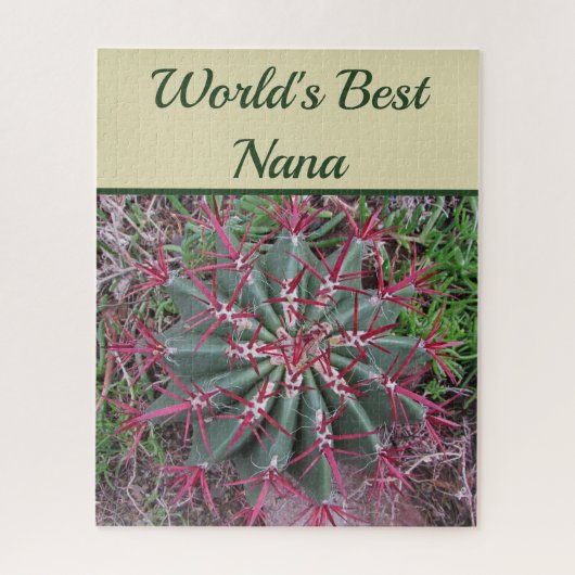 Weltlds Best Nana Desert Pflanze Red Barrel Cactus Puzzle (Vertikal)