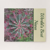 Weltlds Best Nana Desert Pflanze Red Barrel Cactus Puzzle (Horizontal)