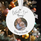 Weltlds Best Nanny Großmutter Customize Foto Ornament