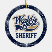 Weltlds Best Sheriff Gift Keramik Ornament (Vorne)
