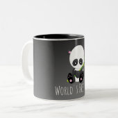 Weltlds Best Vater Panda Zweifarbige Tasse (Vorderseite Links)