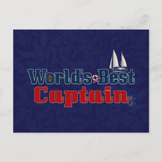 Weltlds bestes Captain Postkarte (Vorderseite)