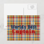 Weltlds bestes Captain Postkarte (Vorne/Hinten)