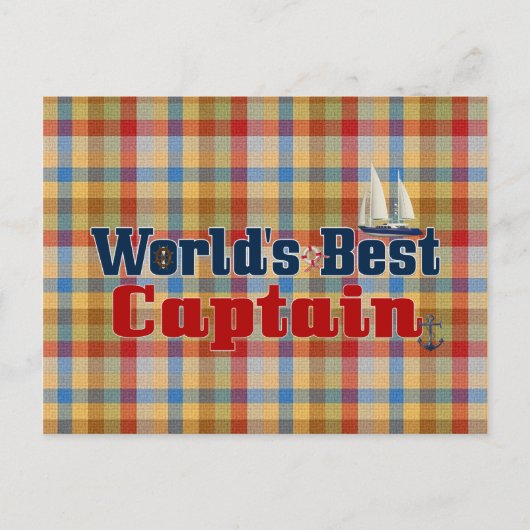 Weltlds bestes Captain Postkarte (Vorderseite)