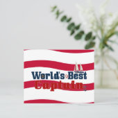 Weltlds bestes Captain Postkarte (Stehend Vorderseite)