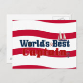 Weltlds bestes Captain Postkarte (Vorne/Hinten)