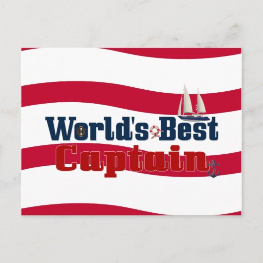Weltlds bestes Captain Postkarte (Vorderseite)