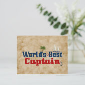 Weltlds bestes Captain Postkarte (Stehend Vorderseite)