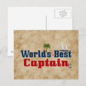 Weltlds bestes Captain Postkarte (Vorne/Hinten)