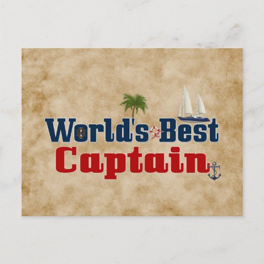 Weltlds bestes Captain Postkarte (Vorderseite)