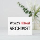 Weltlds Hottest Archivist Postkarte (Stehend Vorderseite)